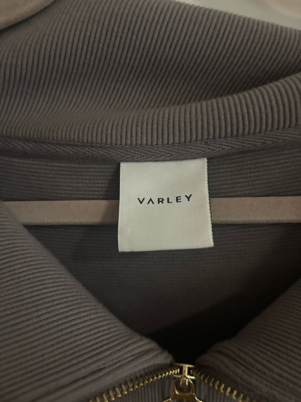 Varley Vine Half Zip Ottoman Pullover in Deep Charcoal Sz L - Picture 3 of 5